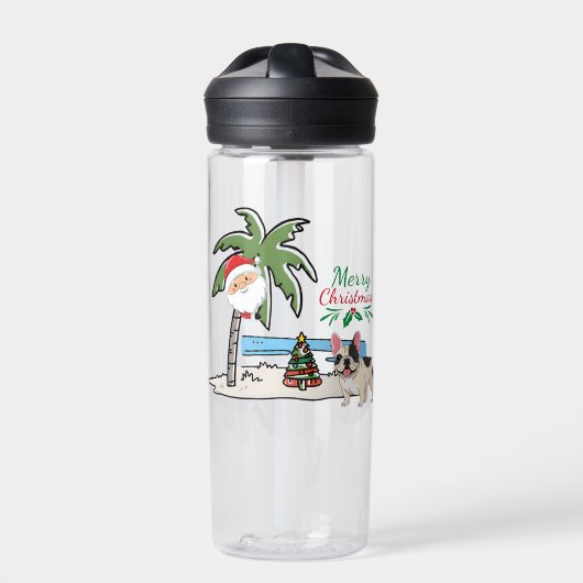 Weihnachten am Strand Trinkflasche (Vorderseite)