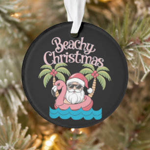 Weihnachten am Strand Tropischer Urlaub Santa Stra Ornament