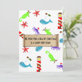 Weihnachten am Strand und Sandy New Year Sea Creat (Stehend Vorderseite)