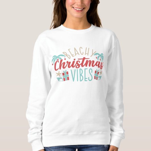 Weihnachten am Strand Vibes Tropical Summer Beach Sweatshirt (Vorderseite)