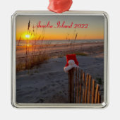 Weihnachten am Strand von Amelia Insel Ornament (Vorne)
