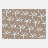 Weihnachten am Strand von Starfish und Ornament Geschenkpapier Set (Vorderseite)