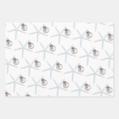 Weihnachten am Strand von Starfish und Ornament Geschenkpapier Set (Vorderseite 2)
