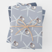 Weihnachten am Strand von Starfish und Ornament Geschenkpapier Set (Beispiel)