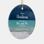 Weihnachten am Strand zusammen mit Frau Mr. Family Keramik Ornament (Rechts)