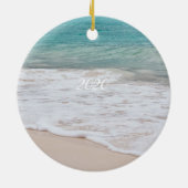 Weihnachten am Strand zusammen mit Frau Mr. Family Keramik Ornament (Hinten)