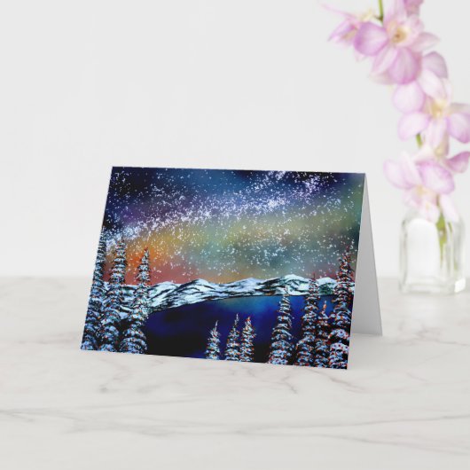 Weihnachten am Tahoer See Karte (Orchidee)