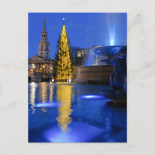 Weihnachten am Trafalgar Square, London, Großbrita Postkarte