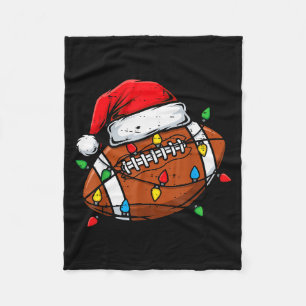 Weihnachten American Football Santa Lustiges Xmas Fleecedecke