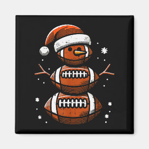 Weihnachten American Football Schneemann Xmas Spor Magnet