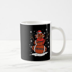 Weihnachten American Footll Schneemann Xmas Sport Kaffeetasse