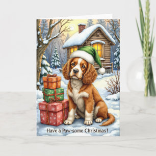 Weihnachten - American Water Spaniel Karte