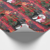 Weihnachten - Amiche Pudel - Tinkerbell maltesisch Geschenkpapier (Ecke)