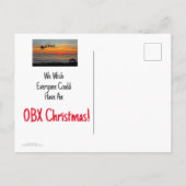 Weihnachten an den Außenbanken Postkarte (Rückseite)