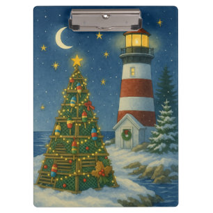 Weihnachten an der Atlantikküste Klemmbrett