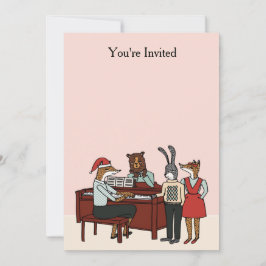 Weihnachten an der Klavier-Einladung Einladung