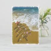 Weihnachten an der Küste aufgewaschen Einladung (Stehend Vorderseite)