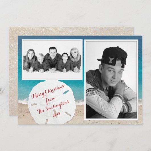 Weihnachten an der Küste Foto Sand Dollar (Vorne/Hinten)