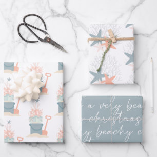 Weihnachten an der Küste Geschenkpapier Set