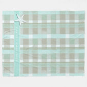 Weihnachten an der Küste Kariertes Muster#2 ID1009 Fleecedecke (Vorderseite (Horizontal))