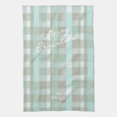 Weihnachten an der Küste Kariertes Muster#2 ID1009 Geschirrtuch (Vertikal)