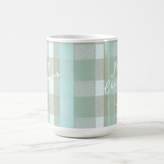 Weihnachten an der Küste Kariertes Muster#2 ID1009 Kaffeetasse (Mittel)