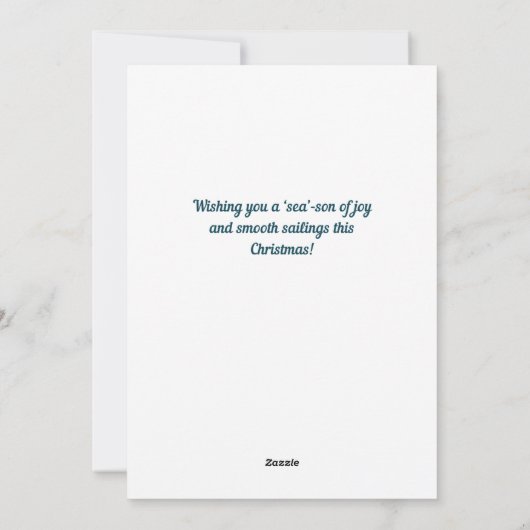 Weihnachten an der Küste Nautical Beach Anchor (Rückseite)