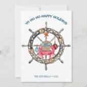 Weihnachten an der Küste | Nautical Captain Wheel (Vorderseite)