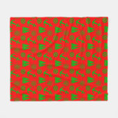 Weihnachten an der Küste Schönes Muster Fleecedecke (Vorderseite (Horizontal))