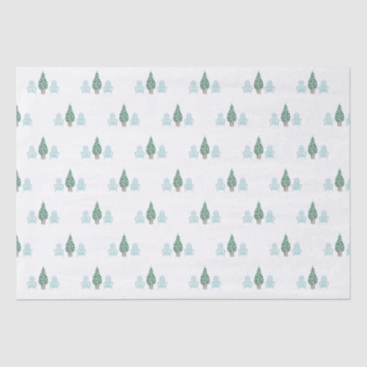 Weihnachten an der Küste Seashell Tree Adirondack  Seidenpapier (Vorderseite)