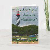 Weihnachten an der Küste St. Augustine Leuchtturmk (Vorderseite)