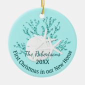 Weihnachten an der Küste Starfish Neue Zuhause Keramik Ornament (Vorne)