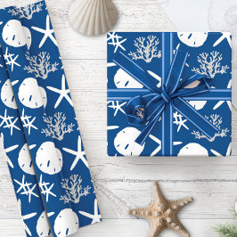 Weihnachten an der Küste Starfish Sand Dollar Mari Geschenkpapier