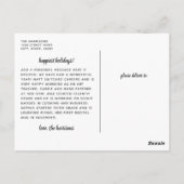 Weihnachten an der Küste Tropische Blume Urlaub Fo Postkarte (Rückseite)