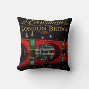 Weihnachten an der London Bridge Lake Havasu Kissen
