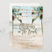 Weihnachten an der Party Einladung (Vorne/Hinten)