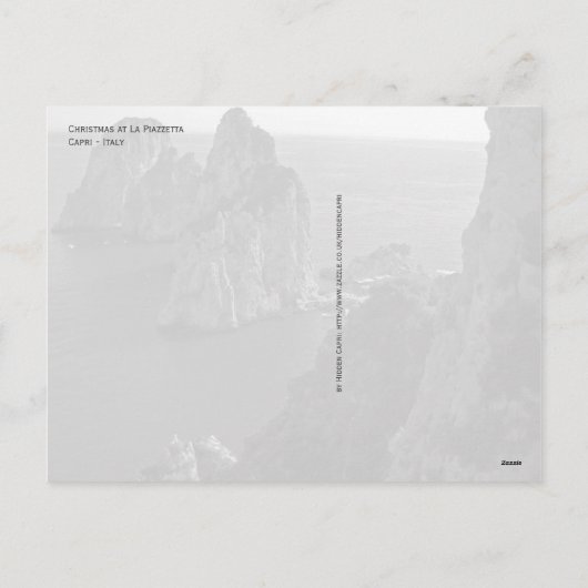 Weihnachten an der Piazzetta von Capri mit Poinset (Rückseite)