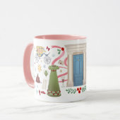 Weihnachten an der Randalls-Tasse (Rosa) Tasse (Vorderseite Links)