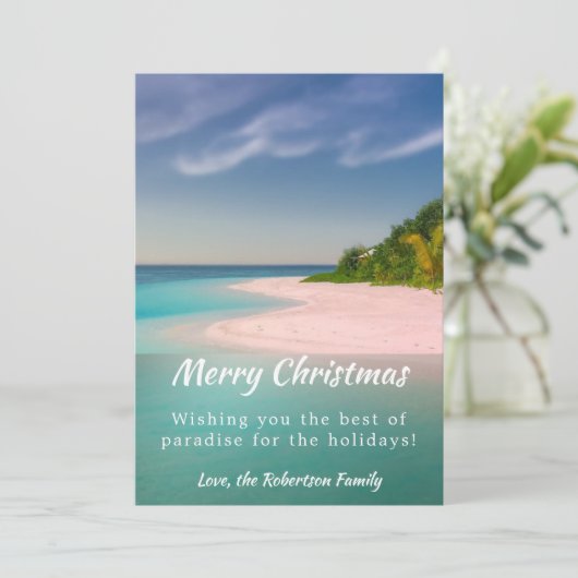 Weihnachten an der tropischen Küste (Stehend Vorderseite)