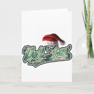 Weihnachten an der Wall Street mit Weihnachtsmannm