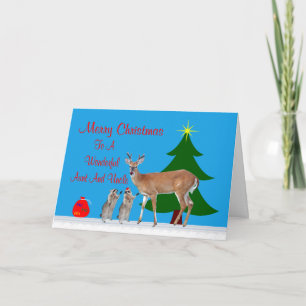 Weihnachten an Tante und Onkel Grußkarte