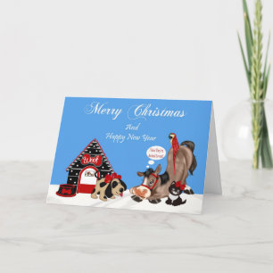 Weihnachten an Tiere Lover Grußkarte