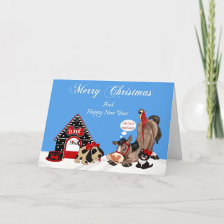 Weihnachten an Tiere Lover Grußkarte