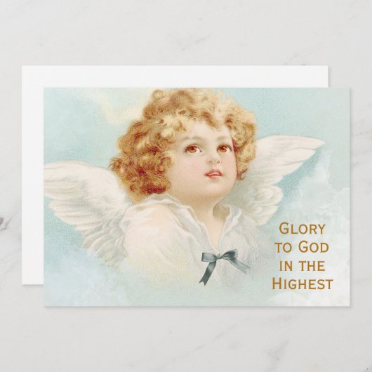 Weihnachten Angel Cherub Glory zu Gott Religious B (Vorne/Hinten)