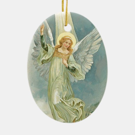 Weihnachten Angel Frische Kunst Keramikornament (Hinten)