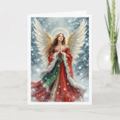 Weihnachten Angel Gutes Neues & Große Freude Gruß Karte (Vorderseite)