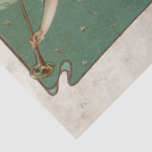 Weihnachten Angel Musik Bell Horn Aquamarin Blau Seidenpapier (Detail)