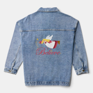 Weihnachten Angel sagt "Glauben" Jeansjacke