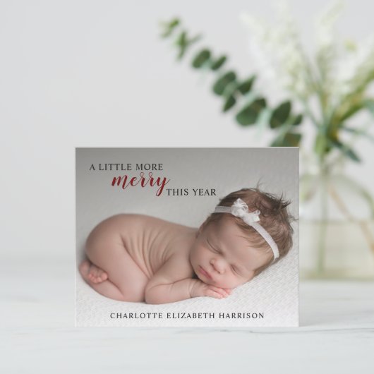 Weihnachten-Ankündigung (Stehend Vorderseite)