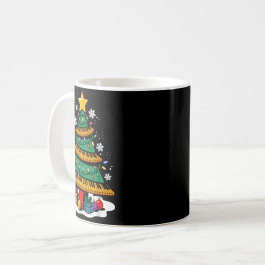 Weihnachten Ano Player Xmas Tree Funny Music Lover Kaffeetasse (Vorderseite Links)